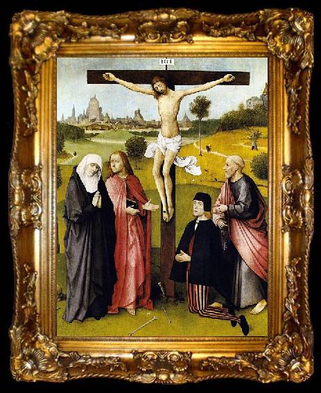 framed  Hieronymus Bosch Crucifixion with a Donor, ta009-2